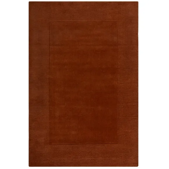 Border Rug Hand Tufted - Redwood, Wool