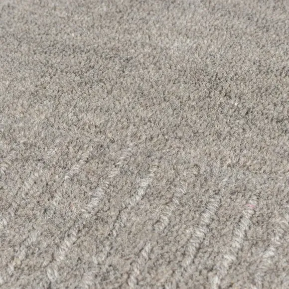 Border Runner Rug - Grey Marl, Wool