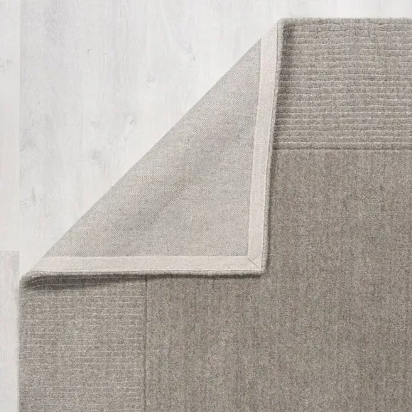 Border Runner Rug - Grey Marl, Wool