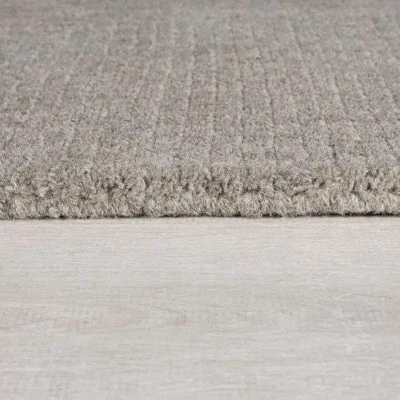 Border Runner Rug - Grey Marl, Wool