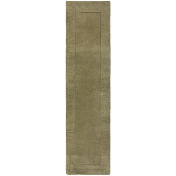 Border Runner Rug - Pistachio, Wool