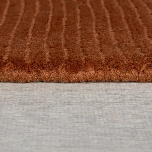 Border Runner Rug - Redwood, Wool