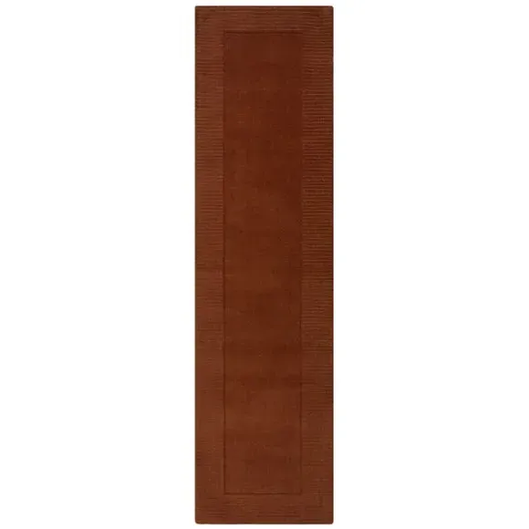 Border Runner Rug - Redwood, Wool