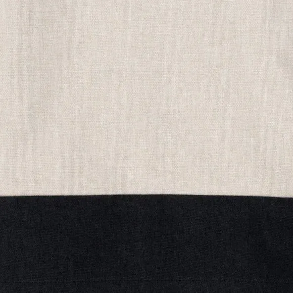 Bordered Blackout Roman Blind - Black, Fabric