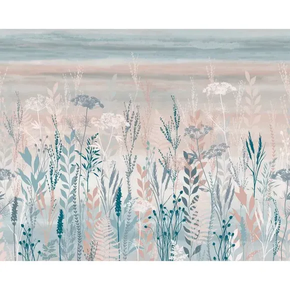 Botanical Wall Mural - Blush, Non-Woven