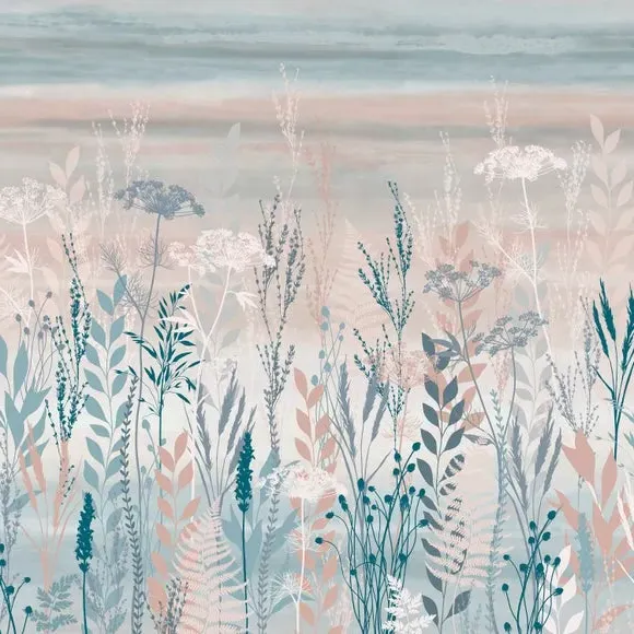 Botanical Wall Mural - Blush, Non-Woven