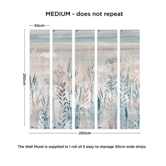 Botanical Wall Mural - Blush, Non-Woven