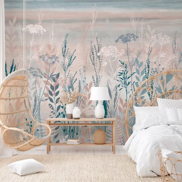 Botanical Wall Mural - Blush, Non-Woven