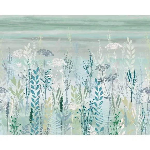 Botanical Wall Mural - Green, Non-Woven