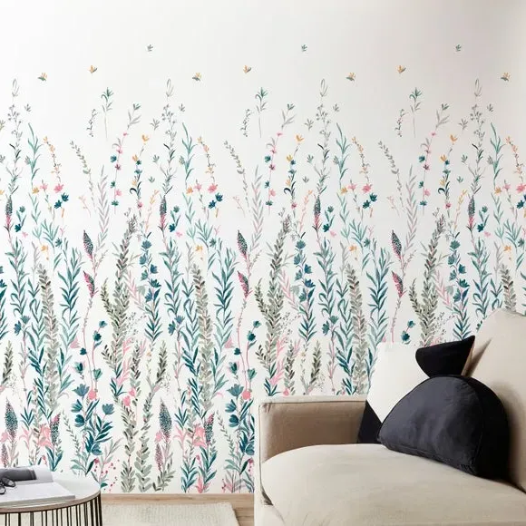 Botanical Wall Mural - Natural, Smooth Finish image