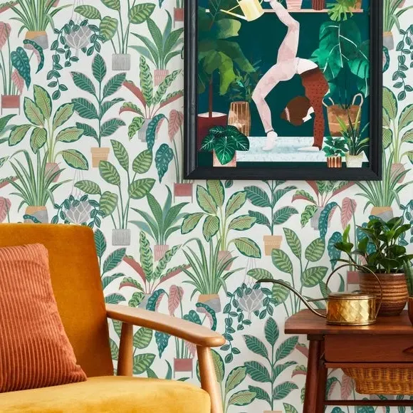Botanical Wallpaper Peel & Stick - Green