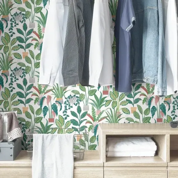 Botanical Wallpaper Peel & Stick - Green