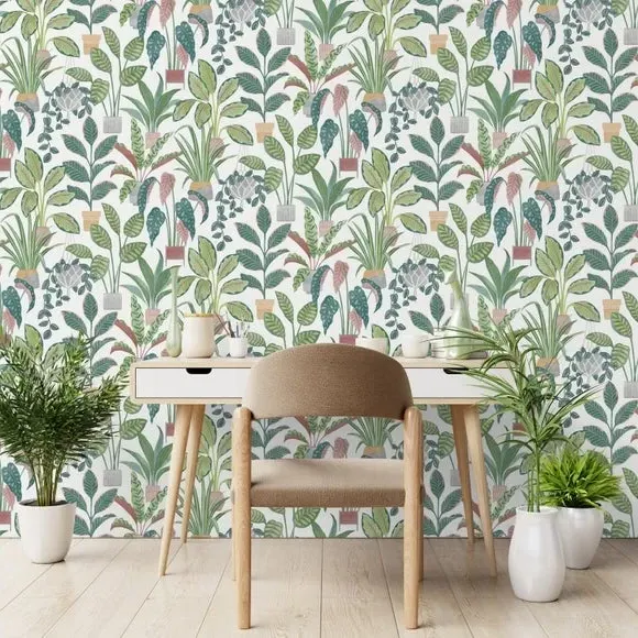 Botanical Wallpaper Peel & Stick - Green image