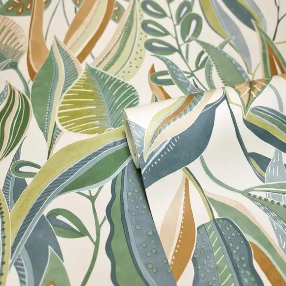 Botanical Wallpaper with Highlights - Lilypad