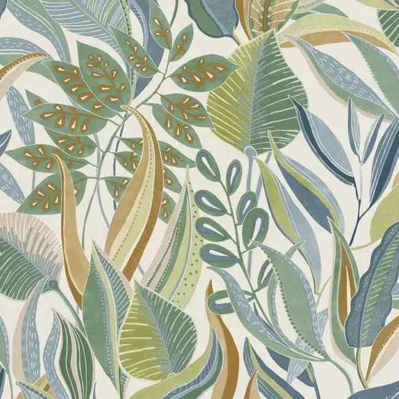 Botanical Wallpaper with Highlights - Lilypad