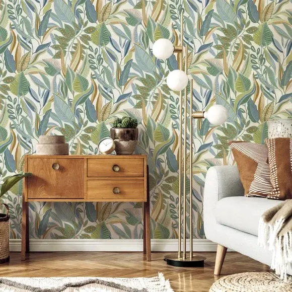 Botanical Wallpaper with Highlights - Lilypad image