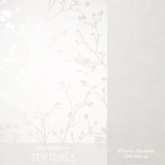 Botanical Wallpaper with Metallic Highlights - Natural
