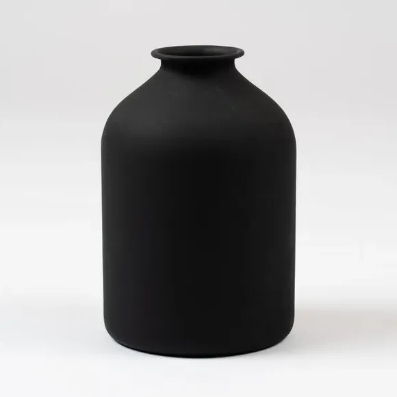 Bottle Vase - Black, Metal