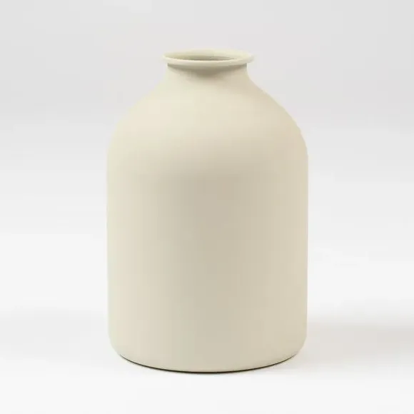 Bottle Vase - Cream, Metal