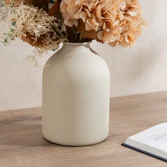 Bottle Vase - Cream, Metal
