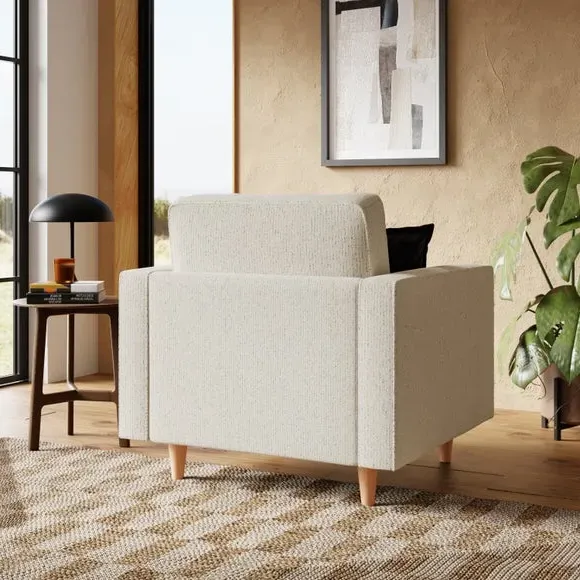 Boucle Armchair - Ivory, Fabric