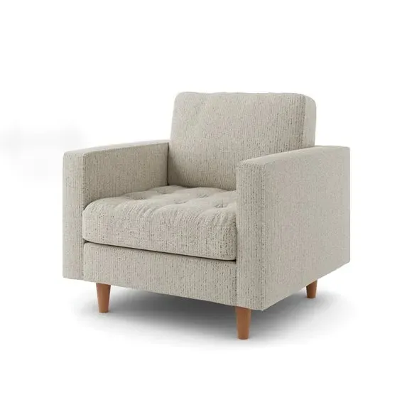 Boucle Armchair - Ivory, Fabric