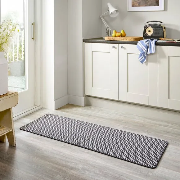 Boucle Herringbone Runner - Monochrome image