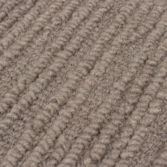 Boucle Rug with Textured Pile - Grey, Wool