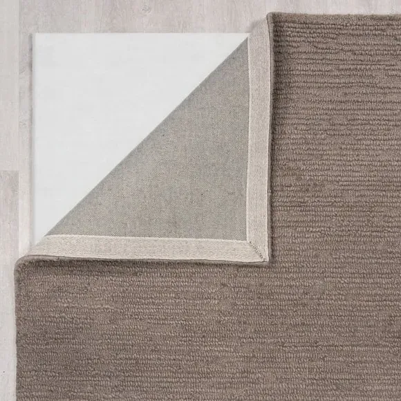 Boucle Rug with Textured Pile - Grey, Wool