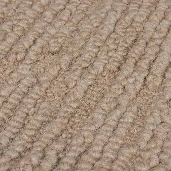 Boucle Rug with Textured Pile - Natural, Wool