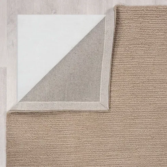 Boucle Rug with Textured Pile - Natural, Wool
