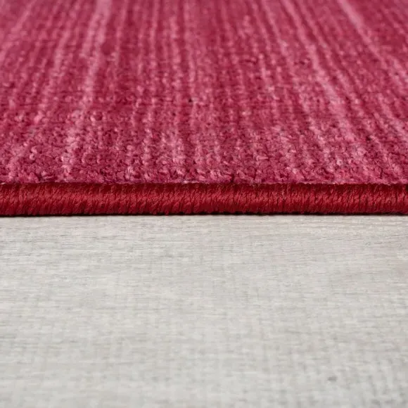 Boucle Washable Rug - Burgundy