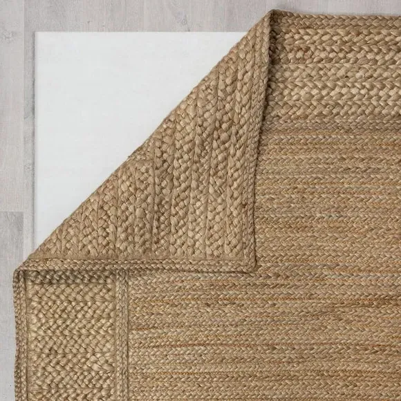 Braided Border Rug - Natural, Jute