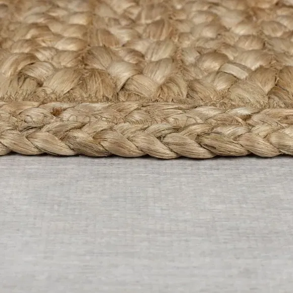 Braided Border Rug - Natural, Jute