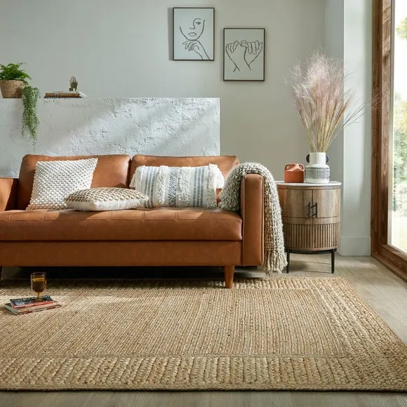 Braided Border Rug - Natural, Jute image