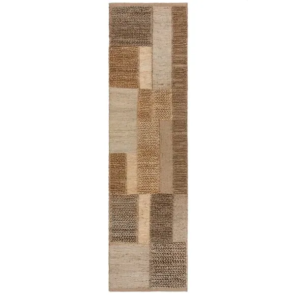 Braided Patchwork Runner - Natural, Jute