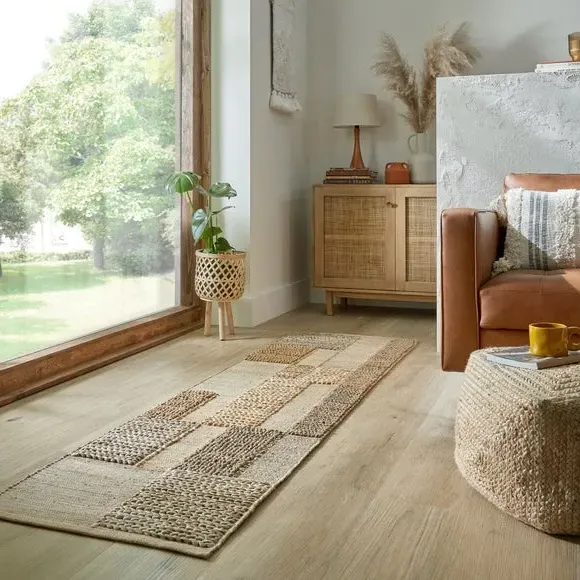 Braided Patchwork Runner - Natural, Jute image
