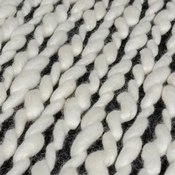 Braided Textured Rug - Monochrome, Wool