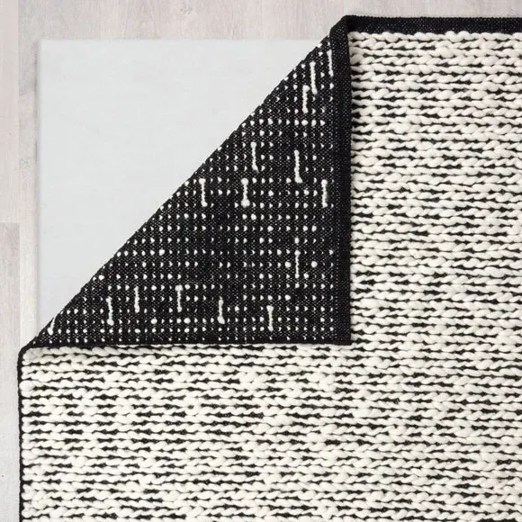 Braided Textured Rug - Monochrome, Wool