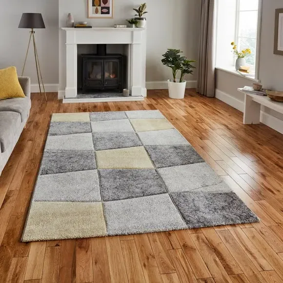 Brooklyn Heat Set Frieze Rug - Yellow