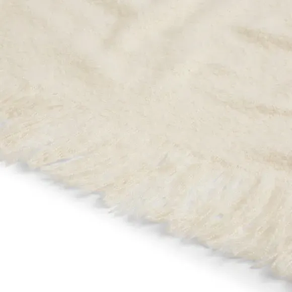 Brushed Throw Blanket - Ivory, Boucle