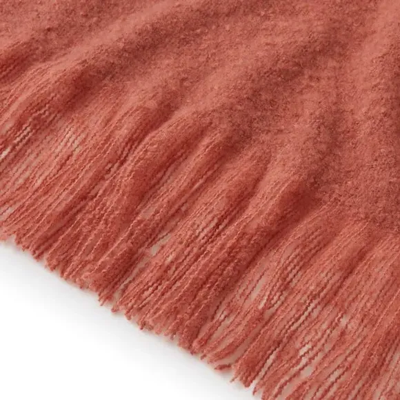 Brushed Throw Blanket - Terracotta, Boucle