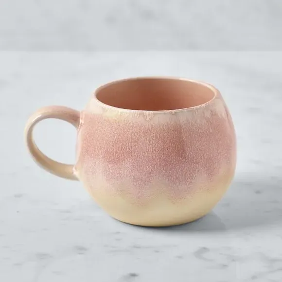 Bulb Shaped Mug with Ombre Glaze - Pink, Ceramic image
