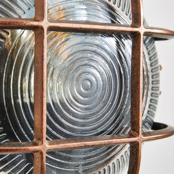 Bulkhead Wall Light Industrial Style - Brown