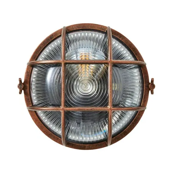 Bulkhead Wall Light Industrial Style - Brown