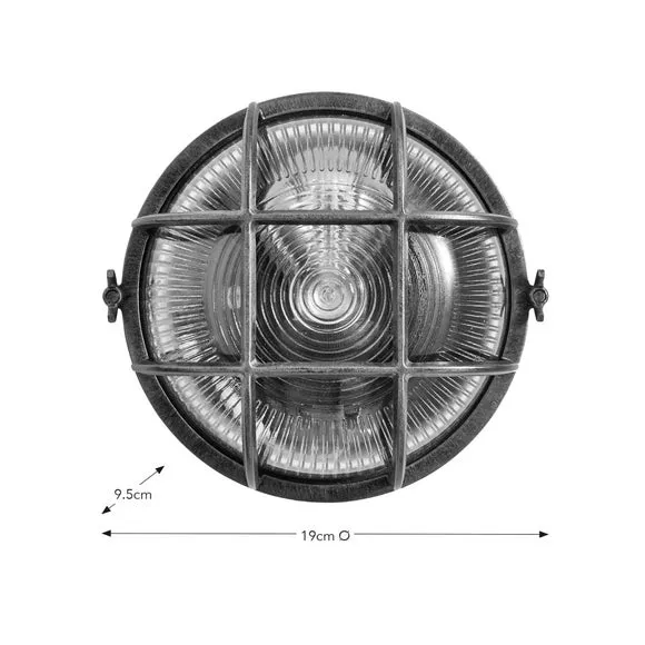 Bulkhead Wall Light Industrial Style - Brown