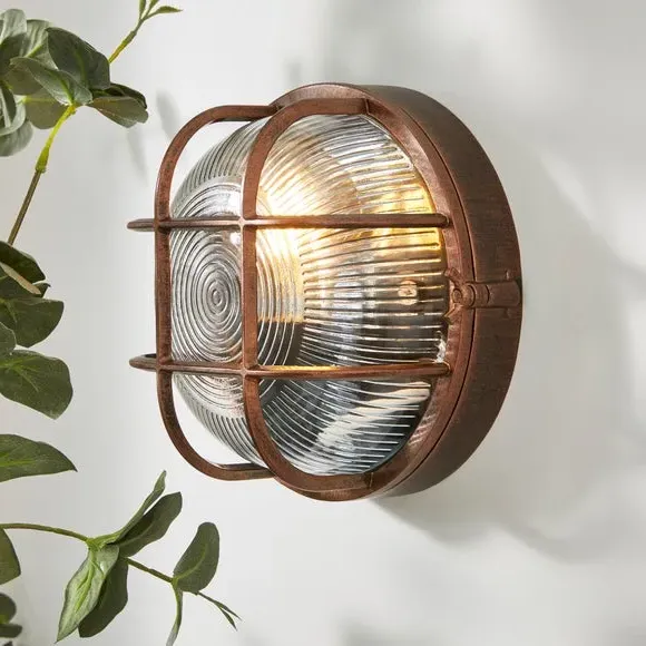 Bulkhead Wall Light Industrial Style - Brown