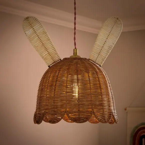 Bunny Pendant Shade Easy Fit - Brown, Rattan