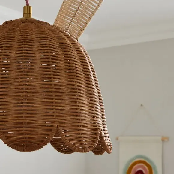 Bunny Pendant Shade Easy Fit - Brown, Rattan