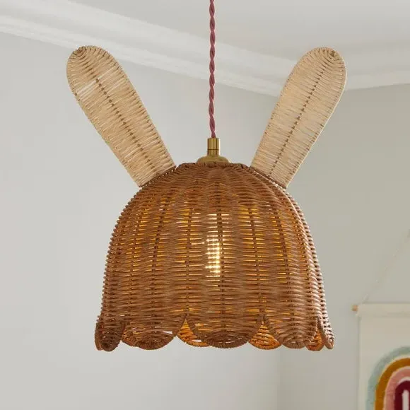 Bunny Pendant Shade Easy Fit - Brown, Rattan